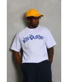 Erkek Baskılı T-Shirt Kısa Kol Bisiklet Yaka Regular Fit Tişört - Beyaz