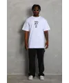Erkek Baskılı T-Shirt Kısa Kol Bisiklet Yaka Regular Fit Tişört - Beyaz