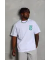 Erkek Baskılı T-Shirt Kısa Kol Bisiklet Yaka Regular Fit Tişört - Beyaz