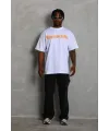 Erkek Baskılı T-Shirt Kısa Kol Bisiklet Yaka Regular Fit Tişört - Beyaz