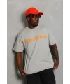 Erkek Baskılı T-Shirt Kısa Kol Bisiklet Yaka Regular Fit Tişört - Gri