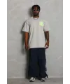 Erkek Baskılı T-Shirt Kısa Kol Bisiklet Yaka Regular Fit Tişört - Gri