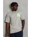 Erkek Baskılı T-Shirt Kısa Kol Bisiklet Yaka Regular Fit Tişört - Gri
