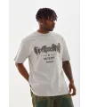 Erkek Baskılı T-Shirt Kısa Kol Bisiklet Yaka Regular Fit Tişört - Gri