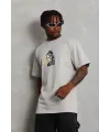 Erkek Baskılı T-Shirt Kısa Kol Bisiklet Yaka Regular Fit Tişört - Gri