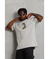 Erkek Baskılı T-Shirt Kısa Kol Bisiklet Yaka Regular Fit Tişört - Gri