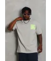 Erkek Baskılı T-Shirt Kısa Kol Bisiklet Yaka Regular Fit Tişört - Gri