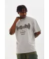 Erkek Baskılı T-Shirt Kısa Kol Bisiklet Yaka Regular Fit Tişört - Gri
