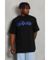 Erkek Baskılı T-Shirt Kısa Kol Bisiklet Yaka Regular Fit Tişört - Siyah