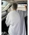 Erkek Baskılı Tişört Kısa Kol Bisiklet Yaka Oversize T-Shirt - Beyaz