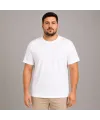 Erkek Battal Big Size Basic Tişört Bisiklet Yaka Rahat Kalıp T-Shirt - Beyaz