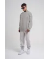 ERKEK Bisikilet Yaka 3 İplik Pamuklu SweatShirt - Gri