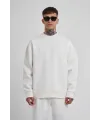 ERKEK Bisikilet Yaka 3 plik Pamuklu SweatShirt - Beyaz