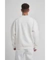 ERKEK Bisikilet Yaka 3 plik Pamuklu SweatShirt - Beyaz