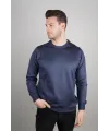 Erkek Bisiklet yaka Kazak Uzun Kol Dokuma Triko - Indigo