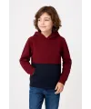 Erkek Çocuk Kapüşonlu Kanguru Cepli Parçalı SweatShirt - Renkli