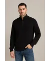 Erkek Fitilli Triko Kazak 3’lü Set Mint Yeşili Siyah Bej Kalın Dokuma Pamuklu Regular Fit