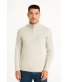 Erkek Fitilli Triko Kazak 3’lü Set Mint Yeşili Siyah Bej Kalın Dokuma Pamuklu Regular Fit