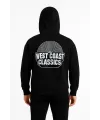 Erkek Kapüşonlu Kanguru Cepli Sweatshirt 3 İplik Pamuklu Baskılı Hoodie -  Siyah