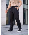 Erkek Keten Cepli Çıma Dikişli jogger Buggy Pantalon Rahat kalıp - Siyah
