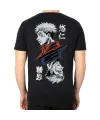 Erkek Kısa Kol Yazlık Tişört Bisiklet Yaka Baskılı Oversize T-Shirt - Siyah
