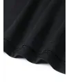Erkek Kısa Kol Yazlık Tişört Bisiklet Yaka Baskılı Oversize T-Shirt - Siyah