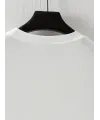 Erkek LB Baskılı Tişört Bisiklet Yaka Kısa Kol T-shirt - Beyaz
