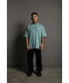 Erkek Oversize Tişört Golf GTI Retro Araba Baskılı T-shirt - Mint Yeşili
