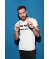 Erkek Özel Baskılı Modern Fit %100 Pamuk Bisiklet Yaka T-Shirt