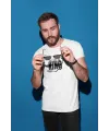 Erkek Özel Baskılı Modern Fit %100 Pamuk Bisiklet Yaka T-Shirt
