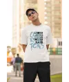 ERKEK Özel Baskılı Modern Fit %100 Pamuk Bisiklet Yaka T-Shirt
