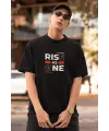 ERKEK Özel Baskılı Modern Fit %100 Pamuk Bisiklet Yaka T-Shirt