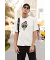 ERKEK Özel Baskılı Modern Fit %100 Pamuk Bisiklet Yaka T-Shirt