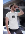 Erkek Özel Baskılı Modern Fit %100 Pamuk Bisiklet Yaka T-Shirt