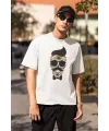 ERKEK Özel Baskılı Modern Fit %100 Pamuk Bisiklet Yaka T-Shirt