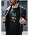 Erkek Özel Baskılı Modern Fit %100 Pamuk Bisiklet Yaka T-Shirt