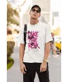 Erkek Özel Baskılı Modern Fit %100 Pamuk Bisiklet Yaka T-Shirt