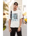 ERKEK Özel Baskılı Modern Fit %100 Pamuk Bisiklet Yaka T-Shirt