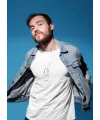 Erkek Özel Baskılı Modern Fit %100 Pamuk Bisiklet Yaka T-Shirt
