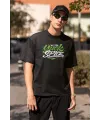 ERKEK Özel Baskılı Modern Fit %100 Pamuk Bisiklet Yaka T-Shirt