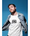 Erkek Özel Baskılı Modern Fit %100 Pamuk Bisiklet Yaka T-Shirt