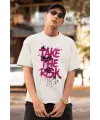 Erkek Özel Baskılı Modern Fit %100 Pamuk Bisiklet Yaka T-Shirt