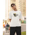 ERKEK Özel Baskılı Modern Fit %100 Pamuk Bisiklet Yaka T-Shirt