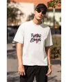 ERKEK Özel Baskılı Modern Fit %100 Pamuk Bisiklet Yaka T-Shirt