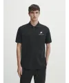 Erkek Pike Polo Yaka Tişört Düğmeli Baskılı T-Shirt - Beyaz