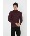 Erkek Tam Boğazlı Fitilli Likrali Koşkorse Badi - Bordo
