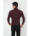 Erkek Tam Boğazlı Fitilli Likrali Koşkorse Badi - Bordo