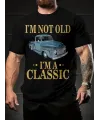 Erkek Tişört Araba Baskılı Kısa kol t-shirt - Siyah
