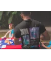 Erkek Tişort  Bisiklet Yaka Baskılı Kısa kol T-Shirt - Siyah