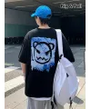 ERKEK  Tişört Bisiklet Yaka Kore tarzı baskı Kısa Kol t-shirt - Siyah